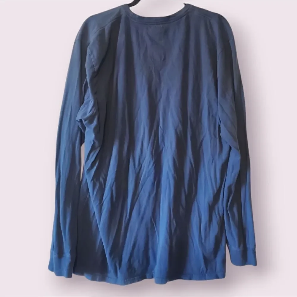 The North Face Long Sleeve Tee Shirt Mens XL Blue Climbing Outdoor Adult | EUC